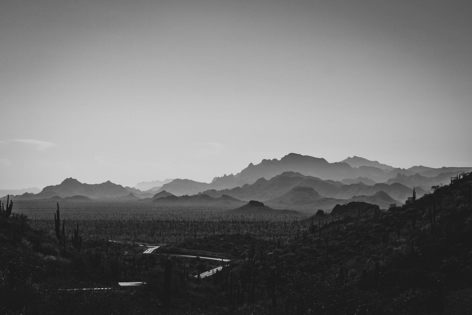 A winding road in Mexico